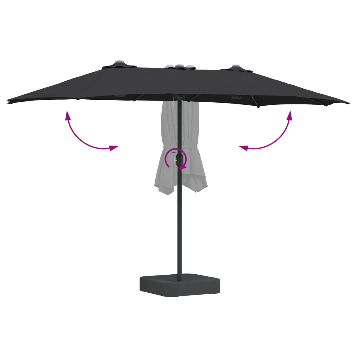 Havesol Sort 385 x 209 x 244 cm Polyester