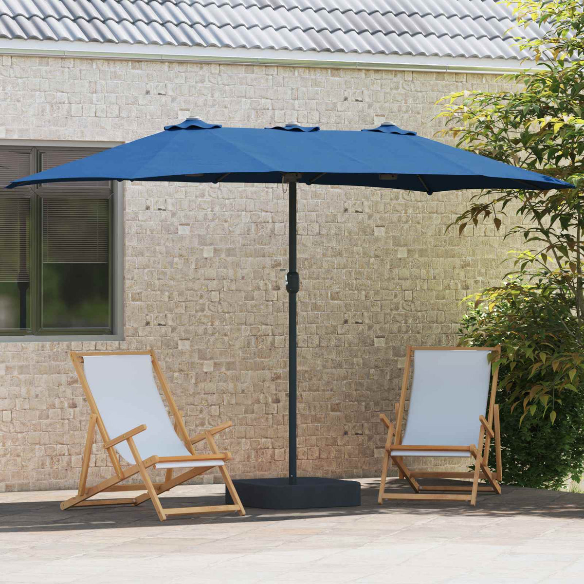 Havesol 385 x 209 x 244 cm Polyester Azurblå
