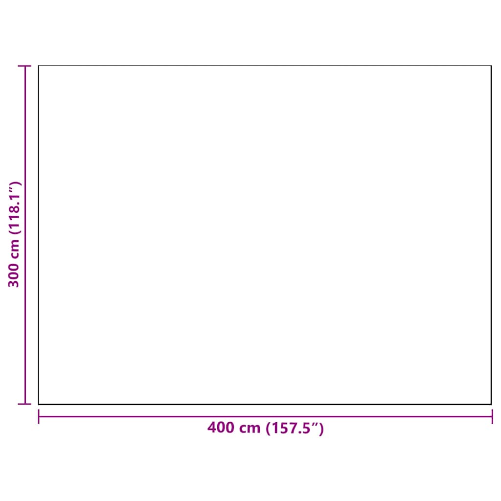 Udendørs tæppe Blad ARAKIL Grøn og Hvid 400 × 300 cm