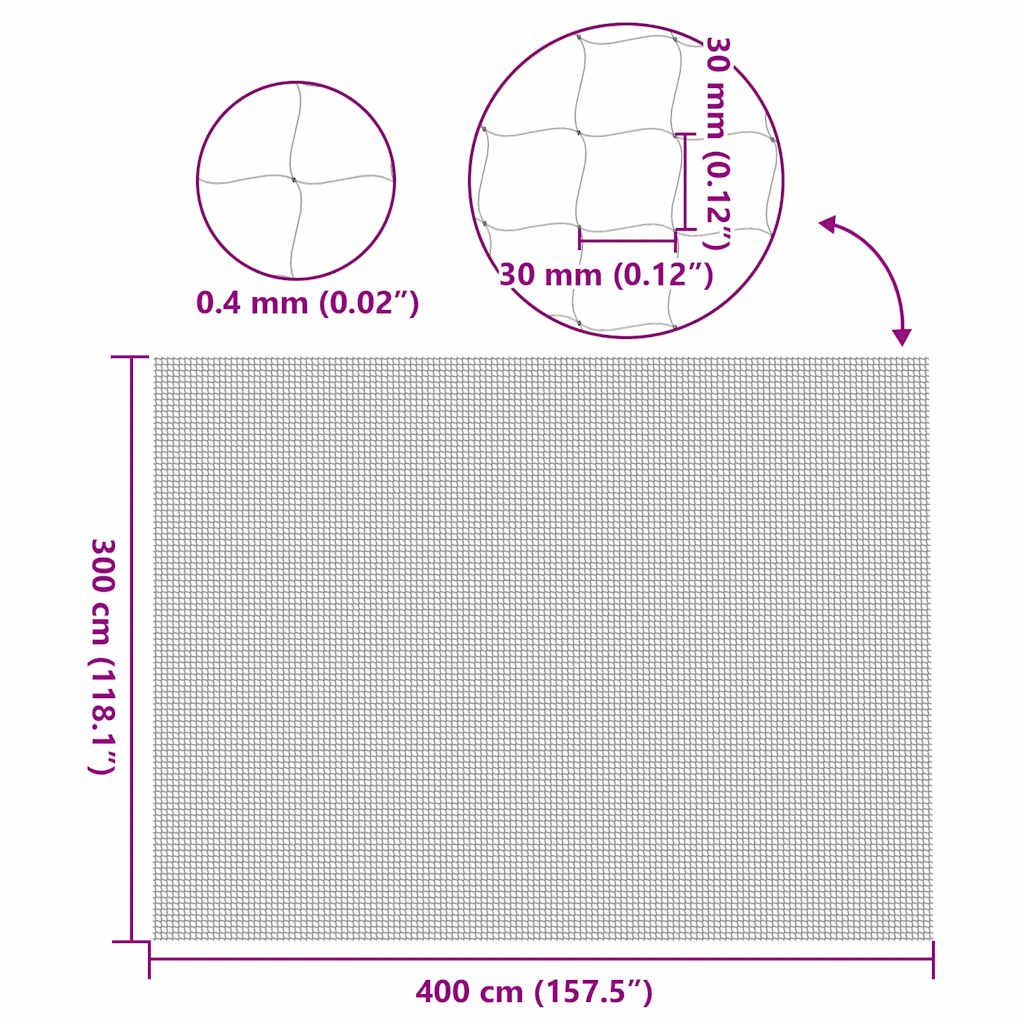 kattenet 4x3 m nylon transparent