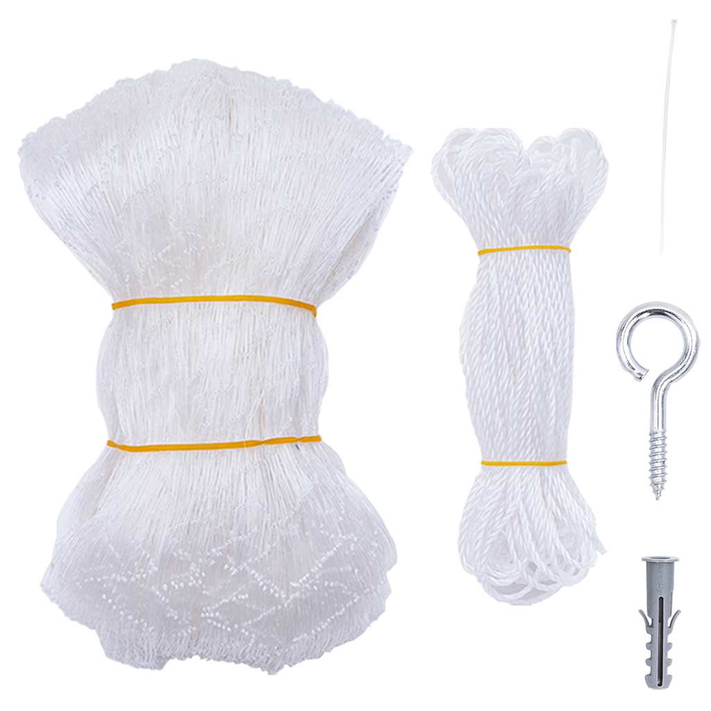 kattenet 12x3 m nylon transparent
