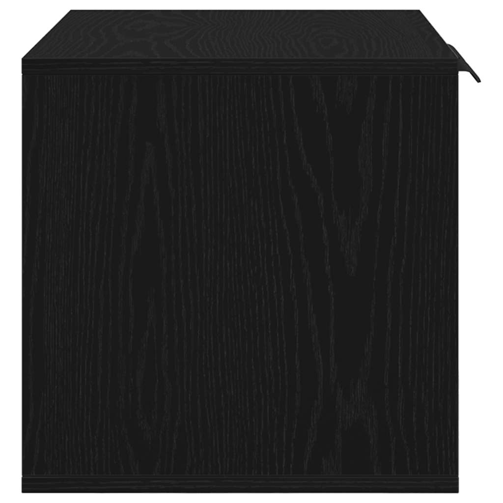 kattebakke sort egetræ 60x40x40 cm konstrueret træ