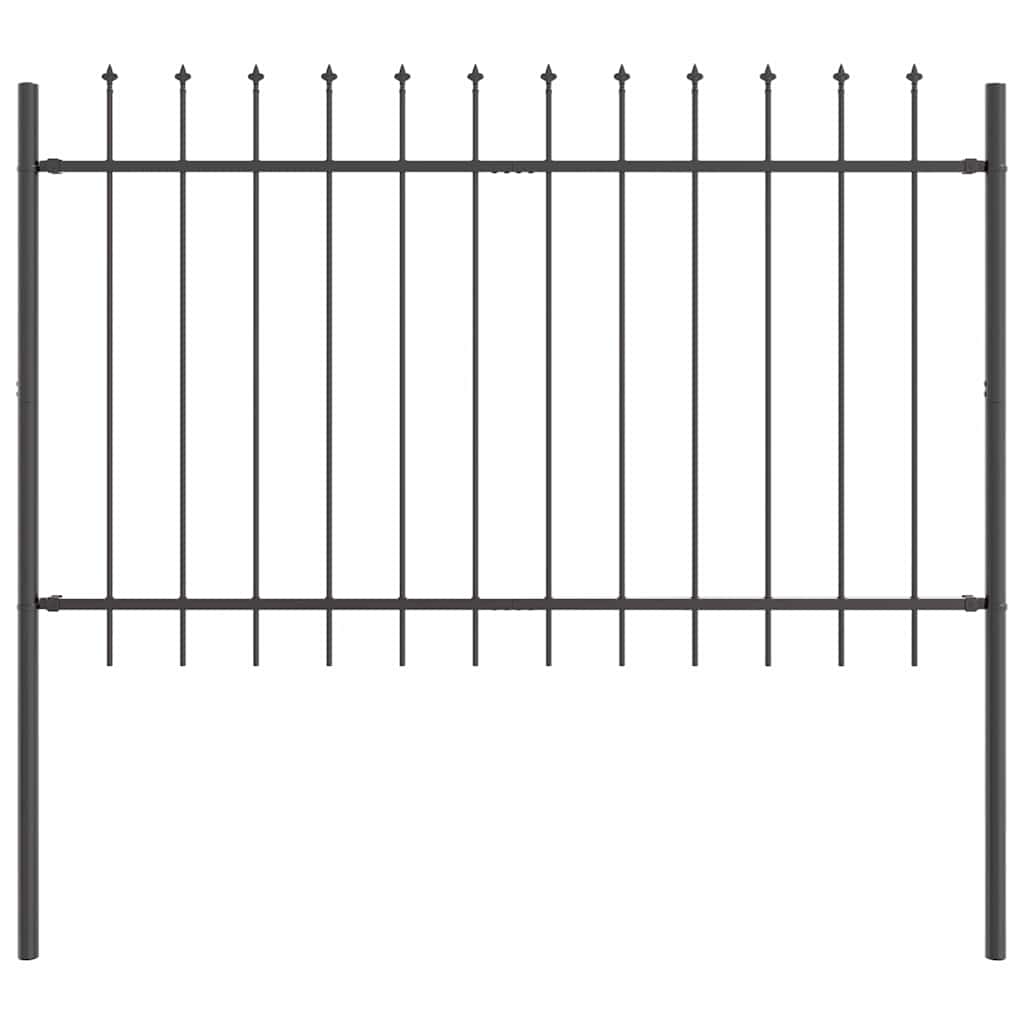 Havehegn WOERDEN 6 stk. 10,2 x 1,2 m Pulverlakeret stål Grå