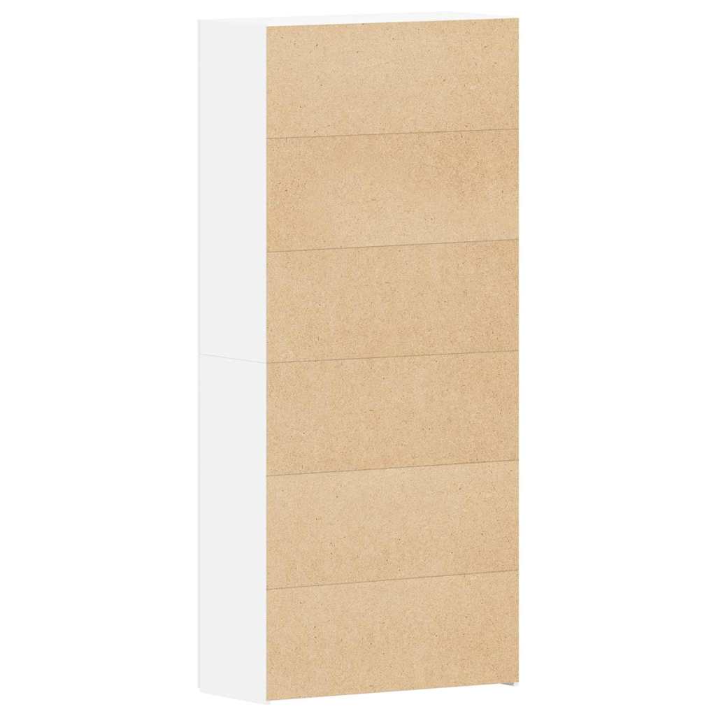 Sko skab 80 x 35.5 x 180 cm Konstrueret træ Hvid