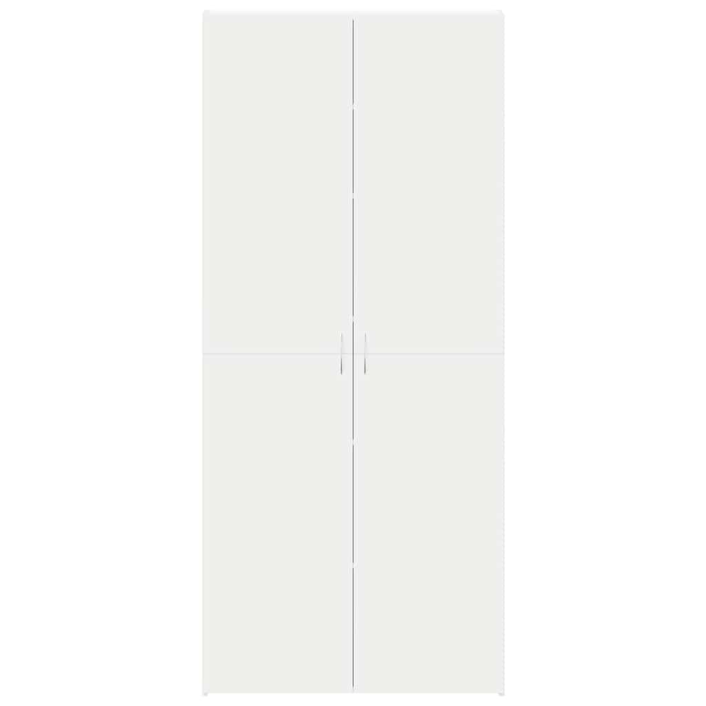 Sko skab 80 x 35.5 x 180 cm Konstrueret træ Hvid