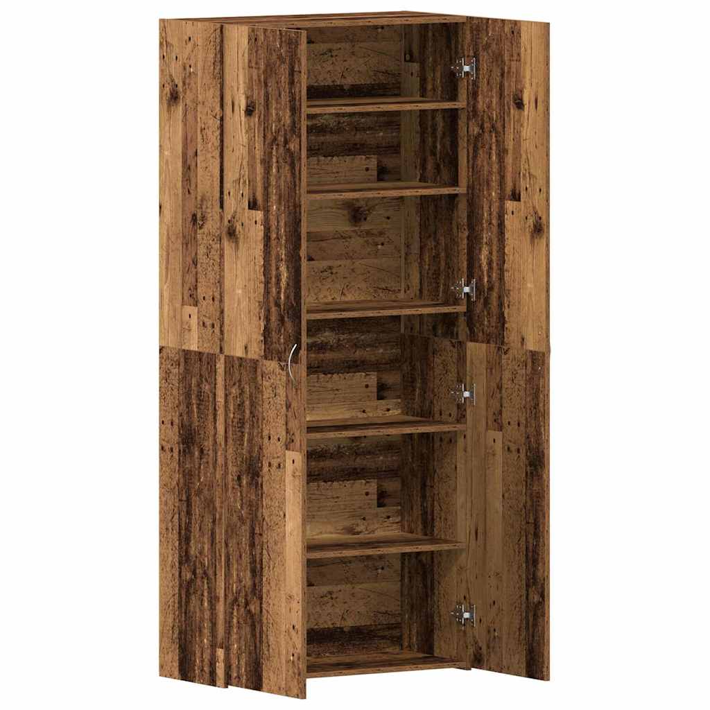 Sko skab 80 x 35.5 x 180 cm Konstrueret træ Brun