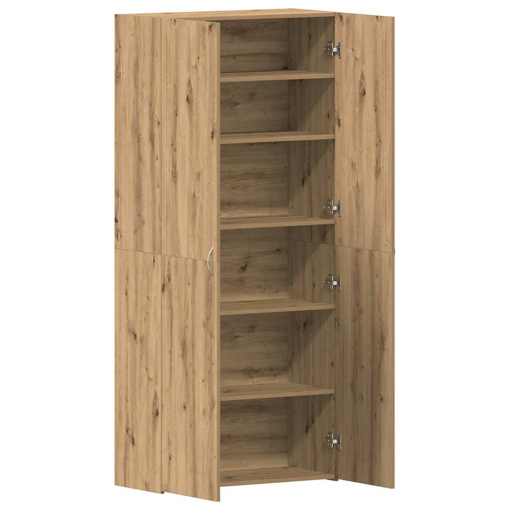 Sko skab 80 x 35.5 x 180 cm Konstrueret træ Brun