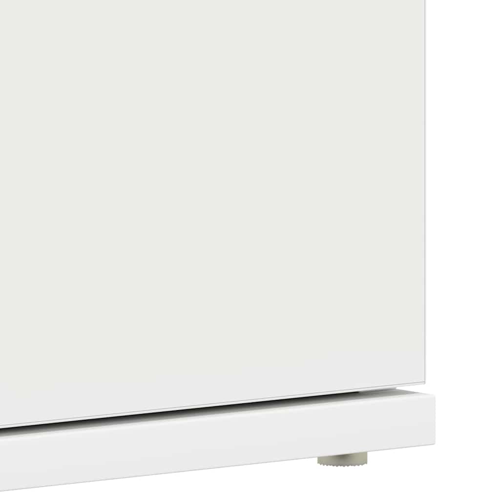 Sko skab 80 x 39 x 178 cm Konstrueret træ Hvid