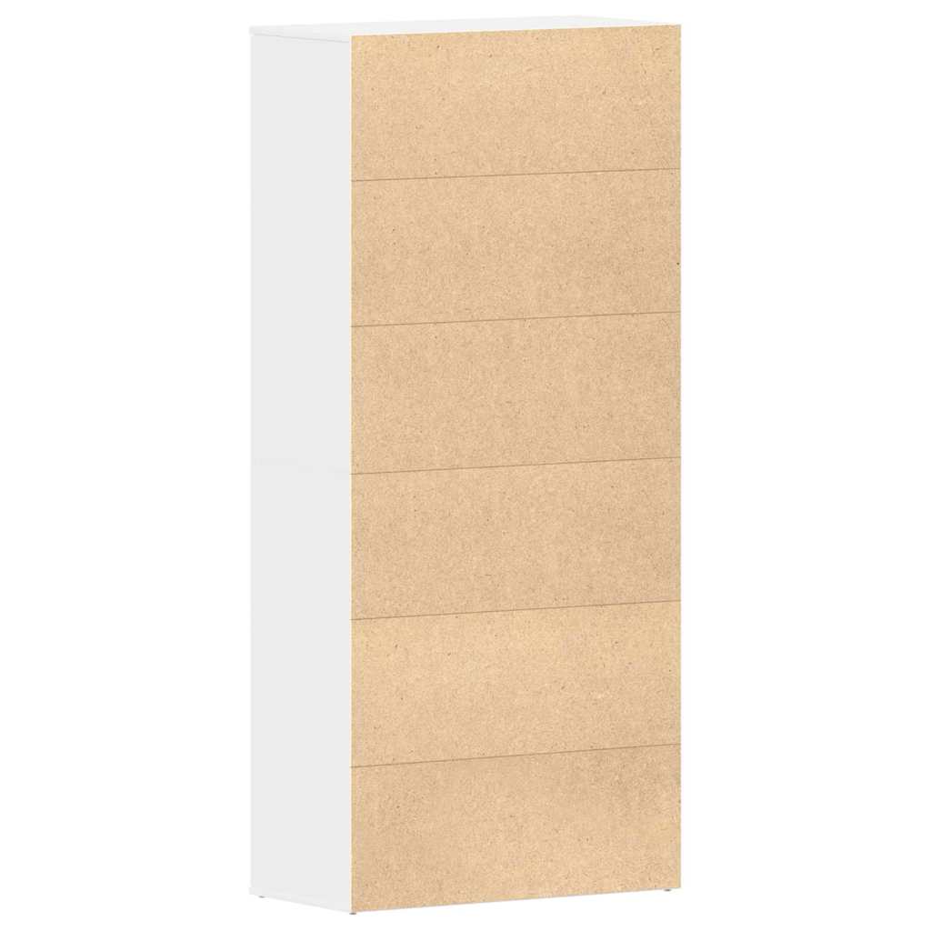 Sko skab 80 x 39 x 178 cm Konstrueret træ Hvid