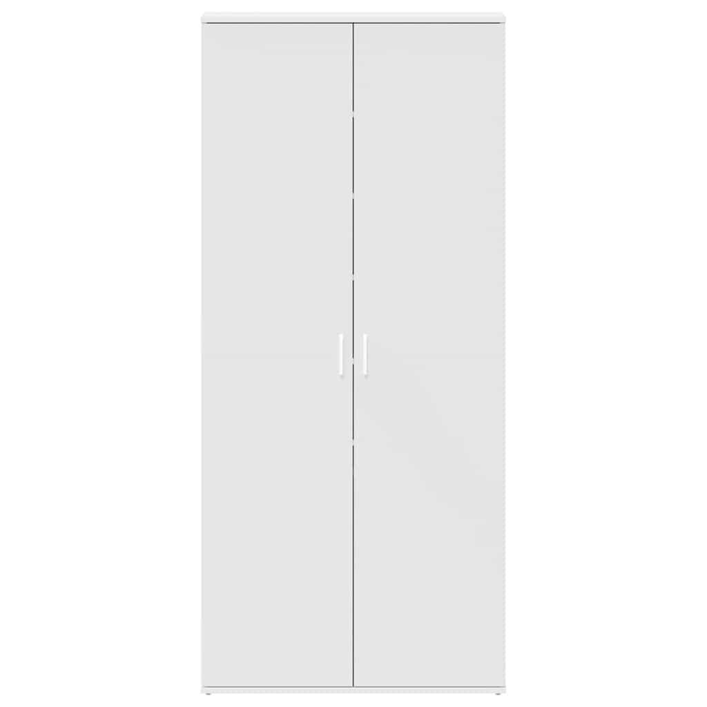 Sko skab 80 x 39 x 178 cm Konstrueret træ Hvid