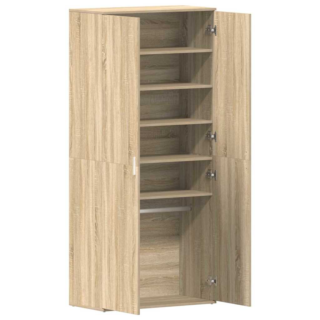 Sko skab 80 x 39 x 178 cm Konstrueret træ Sonoma eg