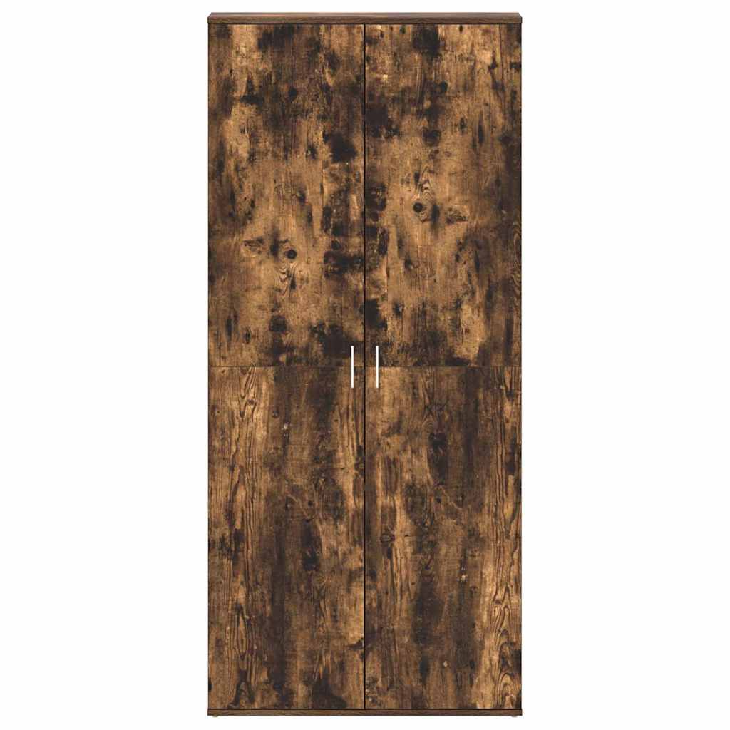 Sko skab 80 x 39 x 178 cm Konstrueret træ Røget eg