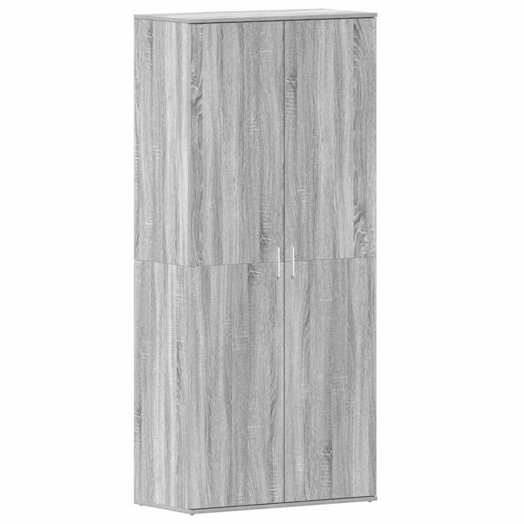 Sko skab 80 x 39 x 178 cm Konstrueret træ Grå Sonoma