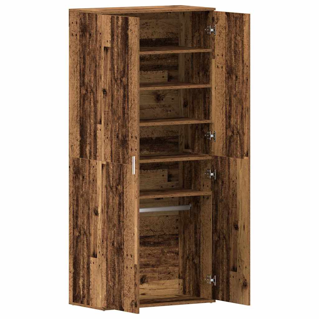 Sko skab 80 x 39 x 178 cm Konstrueret træ Gammelt træ