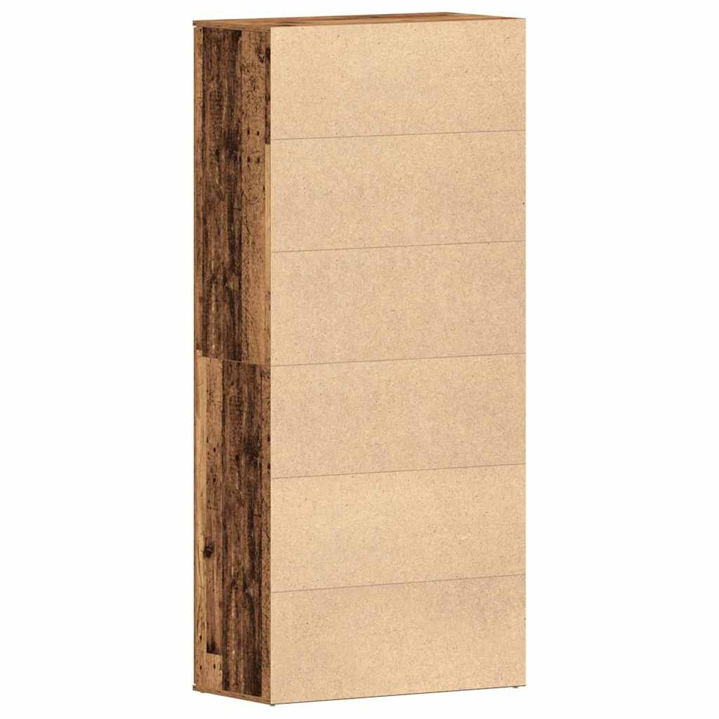 Sko skab 80 x 39 x 178 cm Konstrueret træ Gammelt træ
