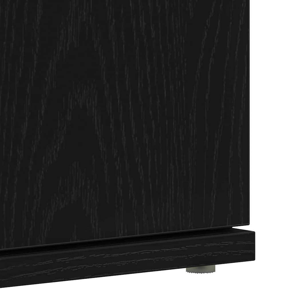 Sko skab 80 x 39 x 178 cm Konstrueret træ Sort eg