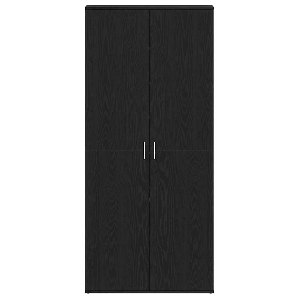 Sko skab 80 x 39 x 178 cm Konstrueret træ Sort eg