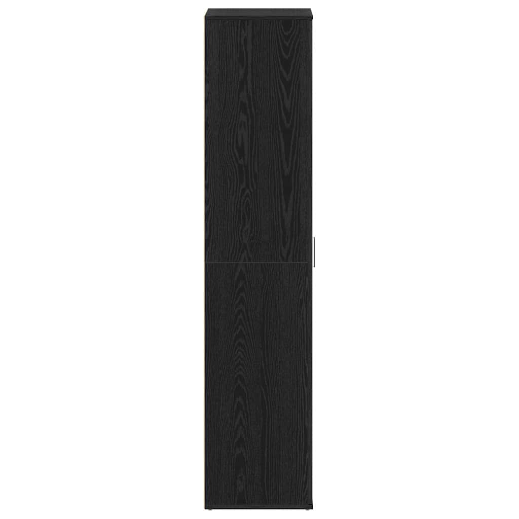 Sko skab 80 x 39 x 178 cm Konstrueret træ Sort eg