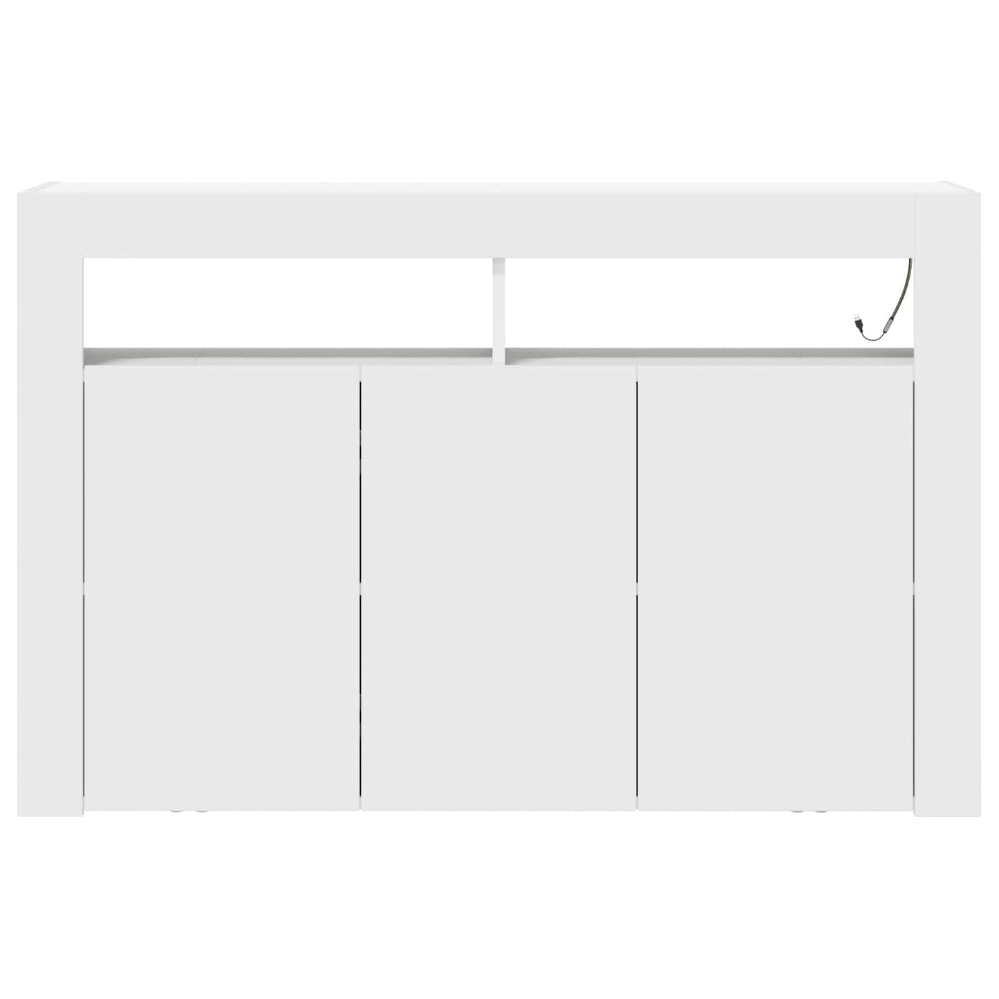 Sideboard Hvid 116 x 30 x 75 cm Konstrueret træ
