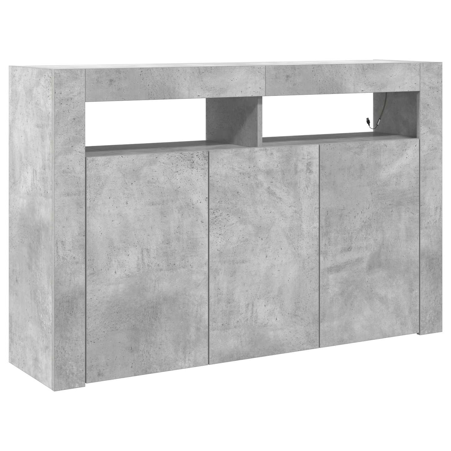 Sideboard Beton Grå 116 x 30 x 75 cm Konstrueret træ