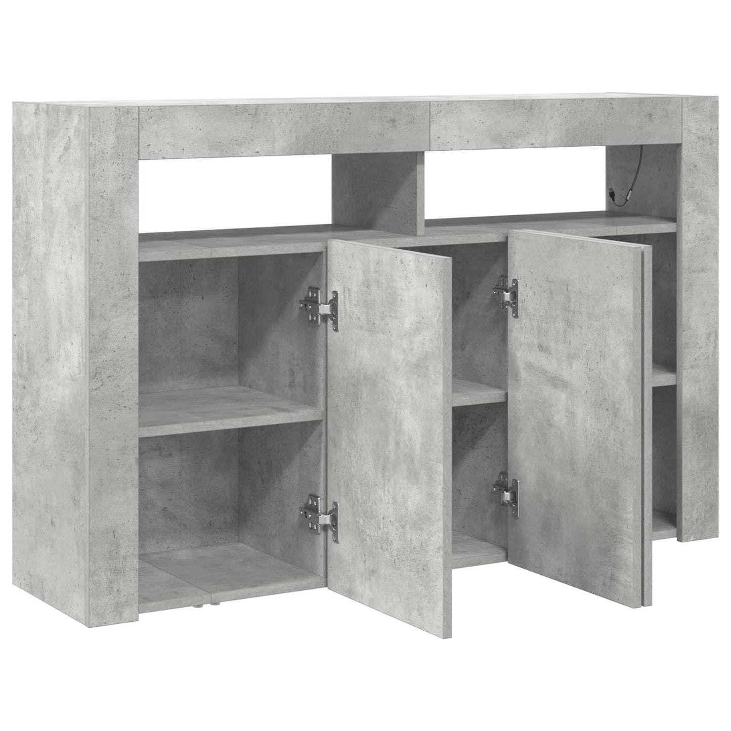 Sideboard Beton Grå 116 x 30 x 75 cm Konstrueret træ