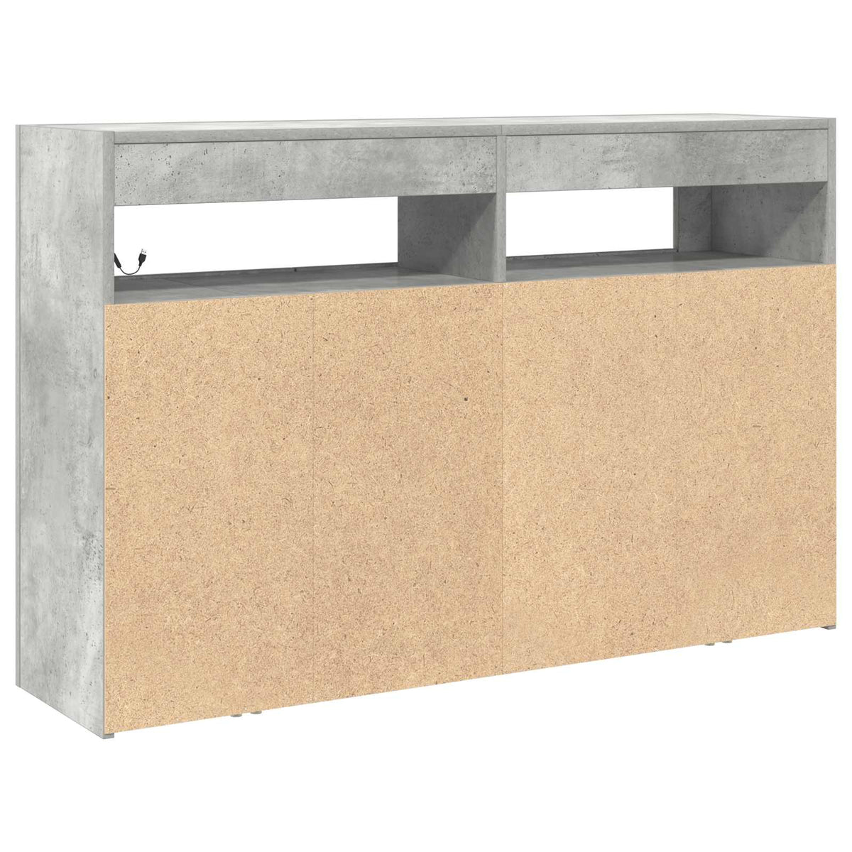 Sideboard Beton Grå 116 x 30 x 75 cm Konstrueret træ