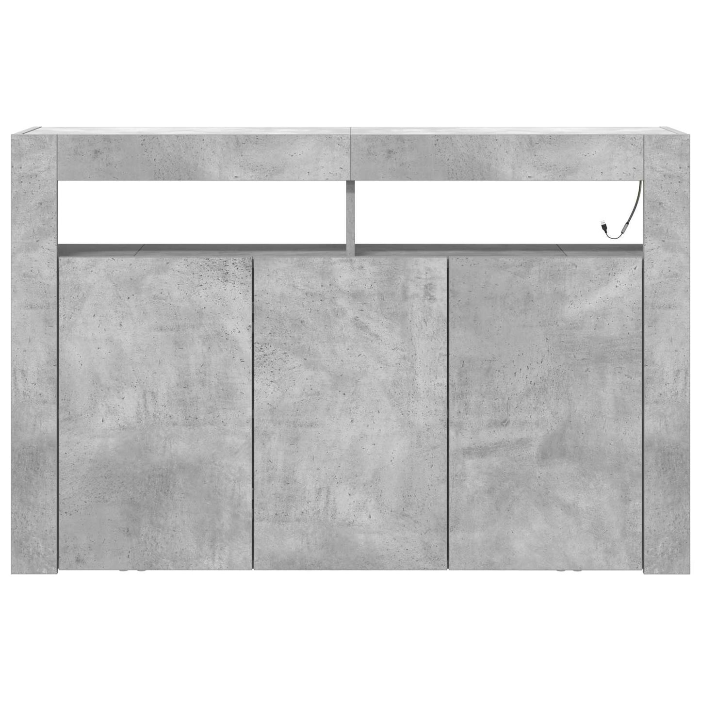 Sideboard Beton Grå 116 x 30 x 75 cm Konstrueret træ