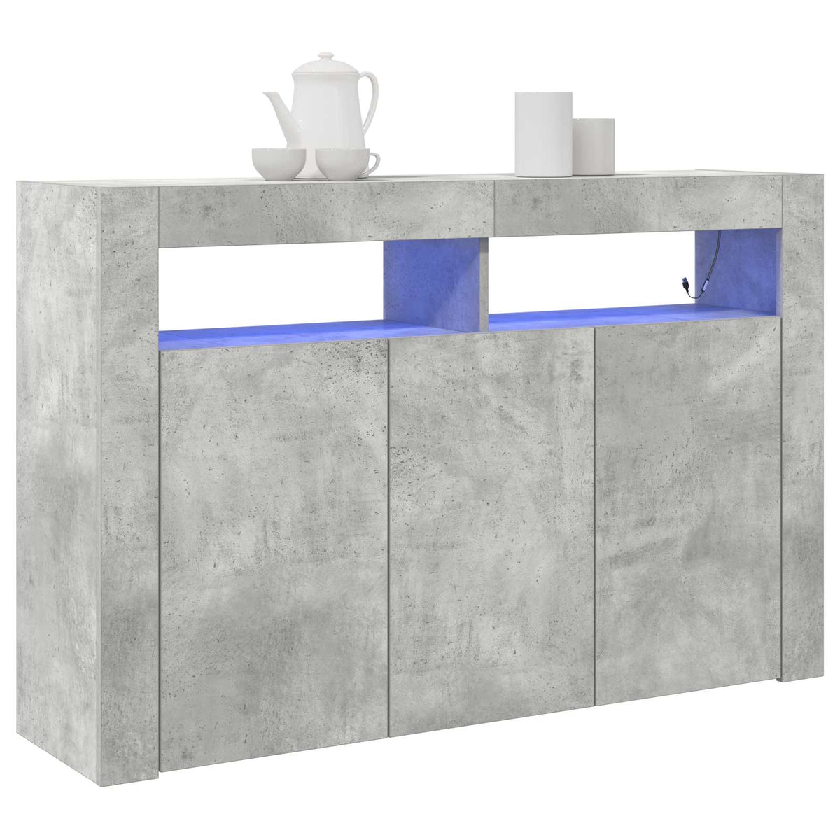 Sideboard Beton Grå 116 x 30 x 75 cm Konstrueret træ