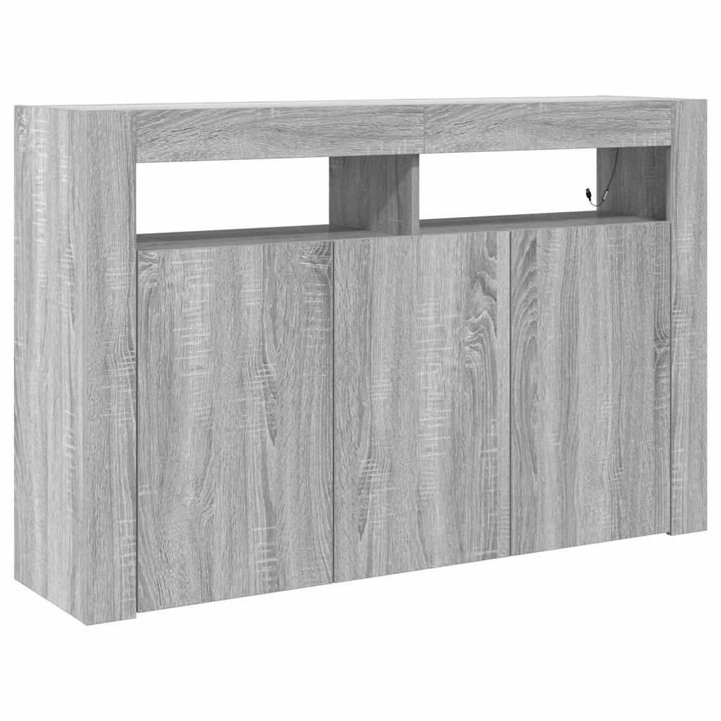Sideboard Grå Sonoma 116 x 30 x 75 cm Konstrueret træ