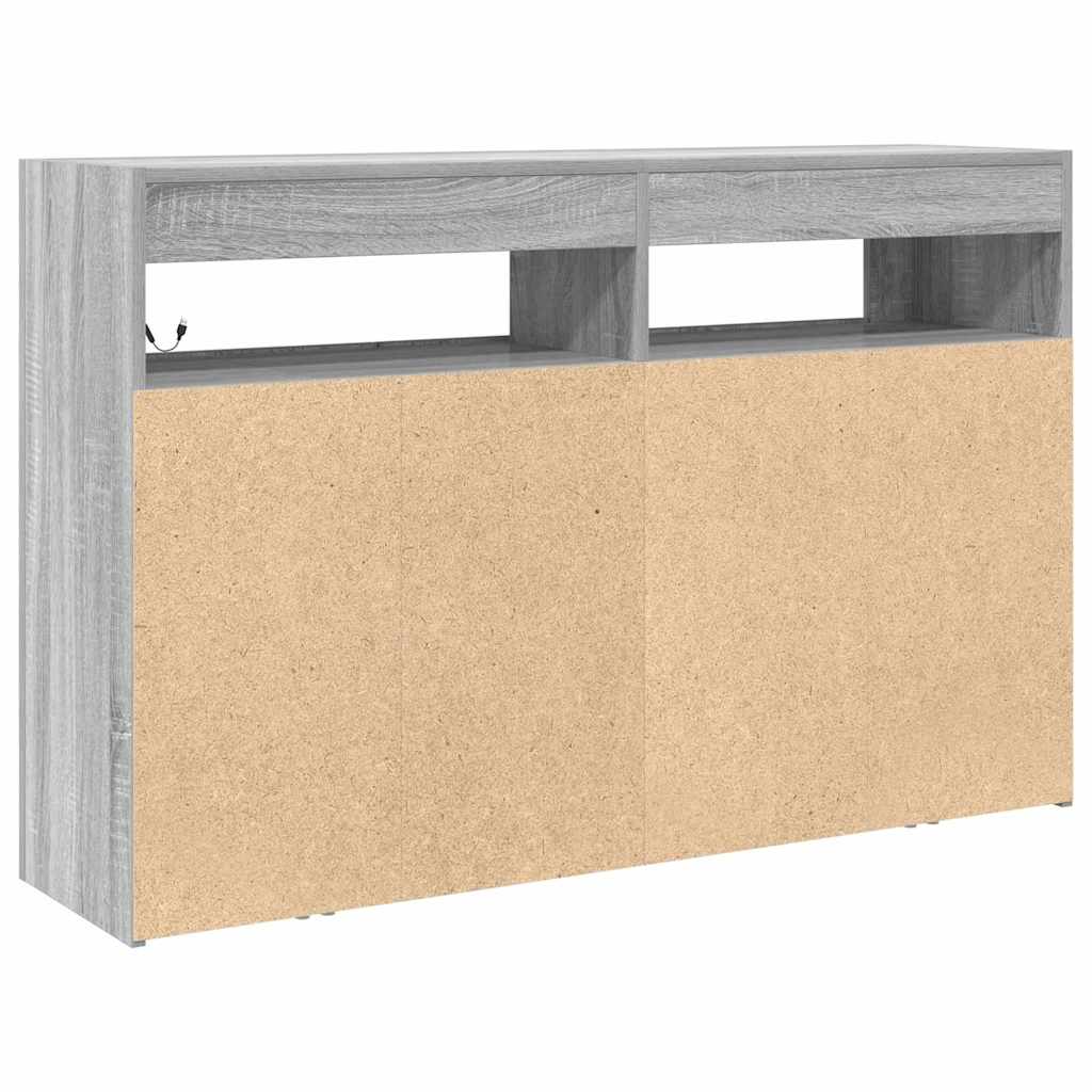 Sideboard Grå Sonoma 116 x 30 x 75 cm Konstrueret træ