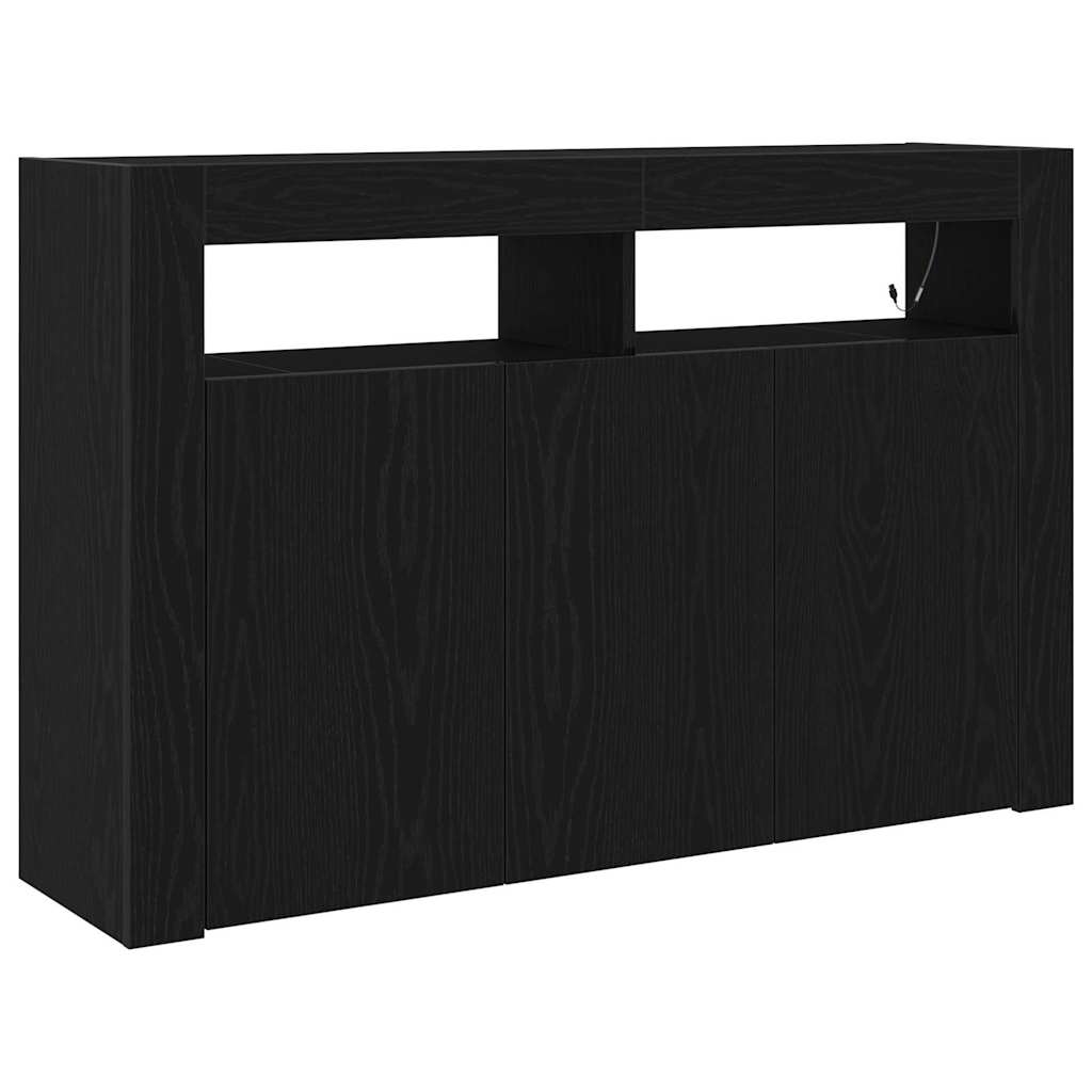 Sideboard Sort eg 116 x 30 x 75 cm Konstrueret træ