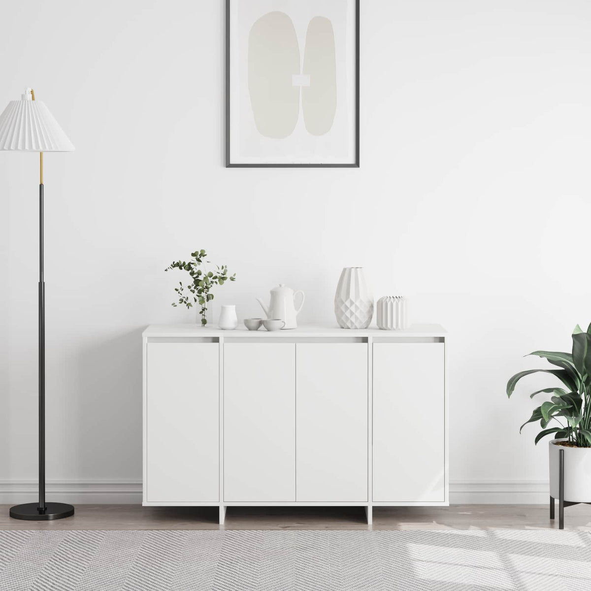 Sideboard Hvid 120 x 41 x 75 cm Konstrueret træ