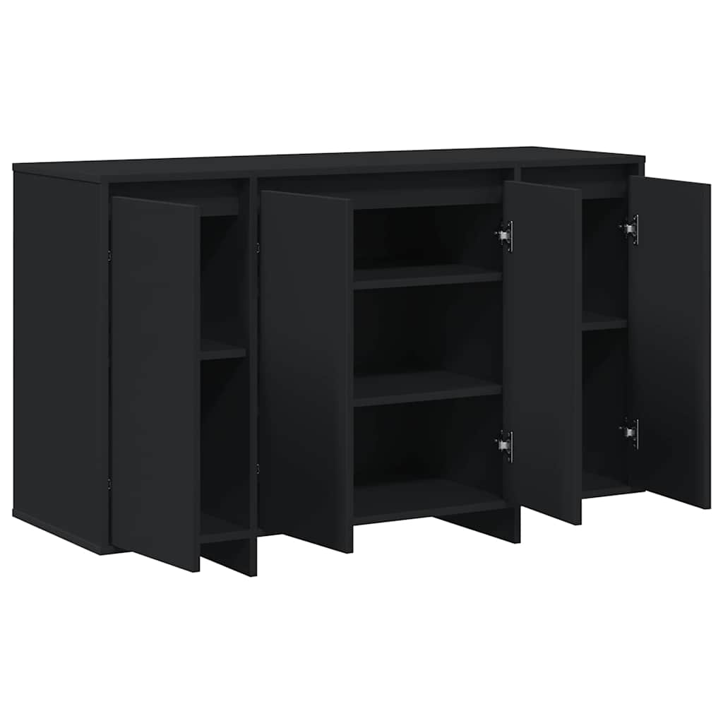Sideboard Sort 120 x 41 x 75 cm Konstrueret træ