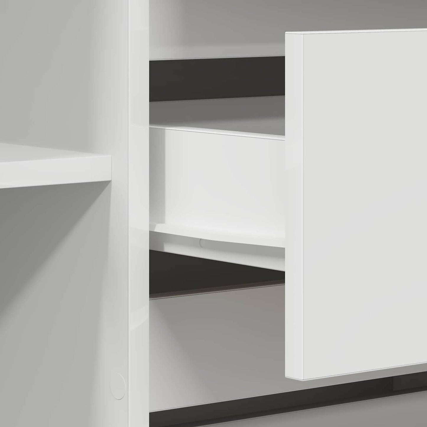 Sideboard med skuffe Hvid 120 x 41 x 75 cm Konstrueret træ