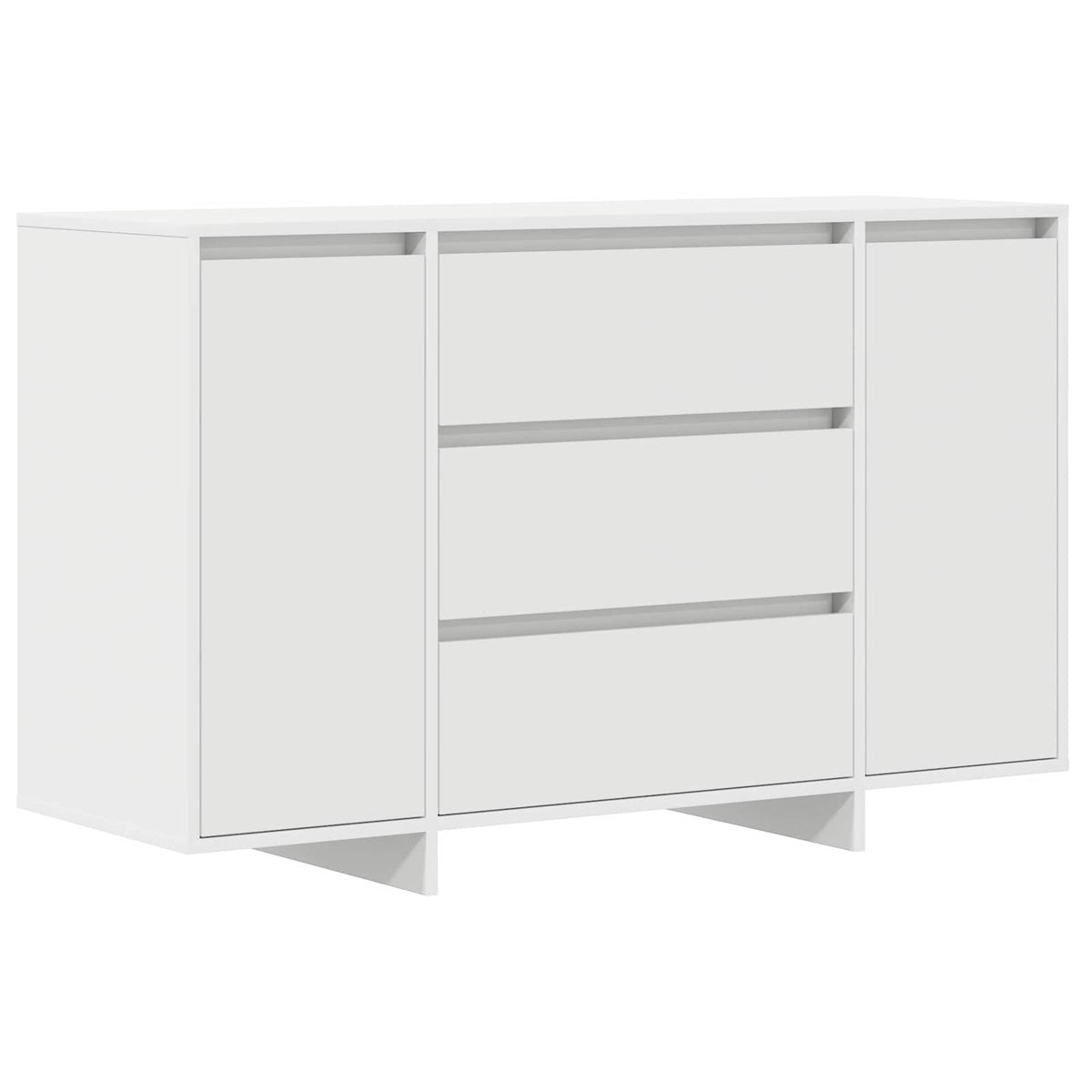 Sideboard med skuffe Hvid 120 x 41 x 75 cm Konstrueret træ