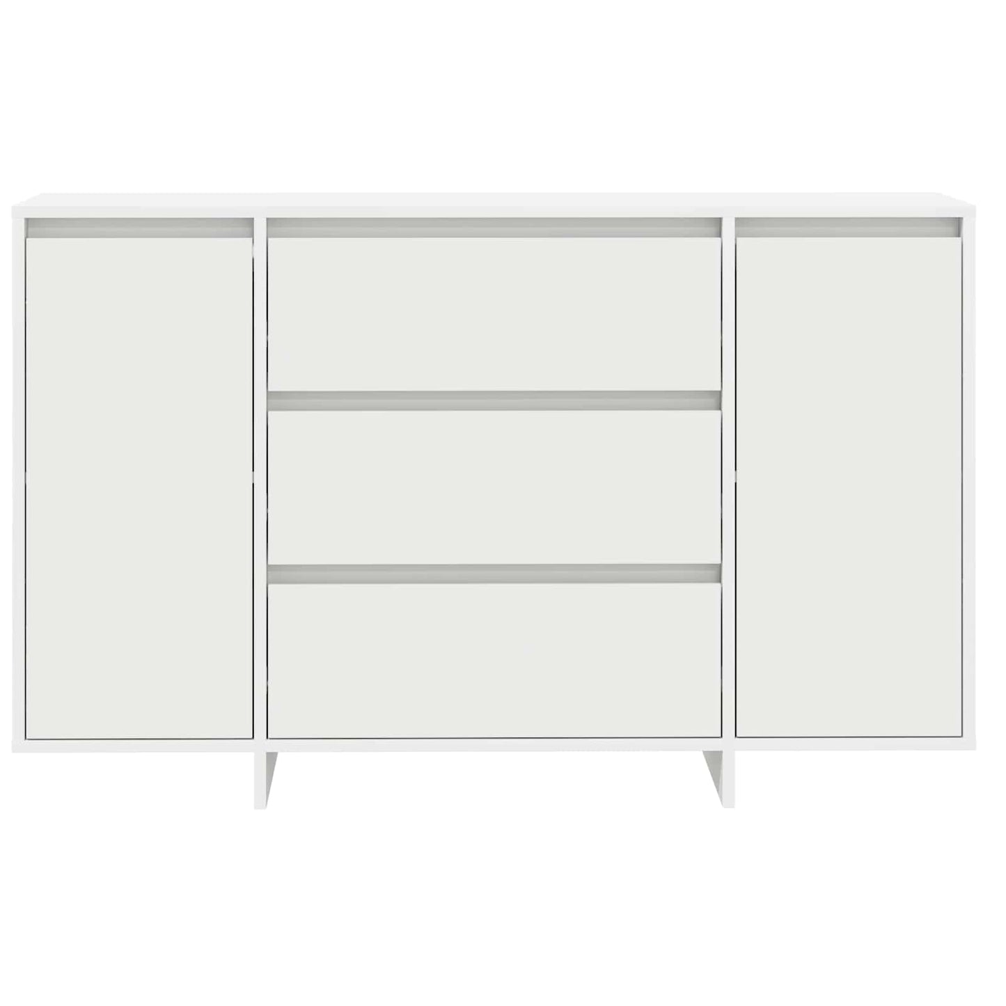 Sideboard med skuffe Hvid 120 x 41 x 75 cm Konstrueret træ