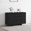 Sideboard Sort 120 x 41 x 75 cm Konstrueret træ