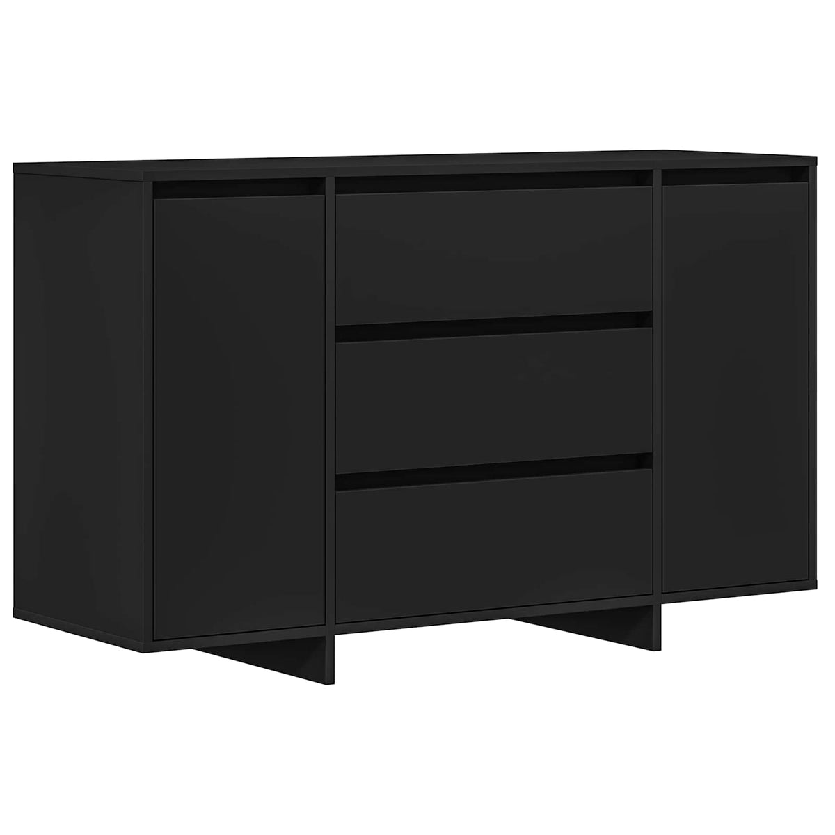 Sideboard Sort 120 x 41 x 75 cm Konstrueret træ