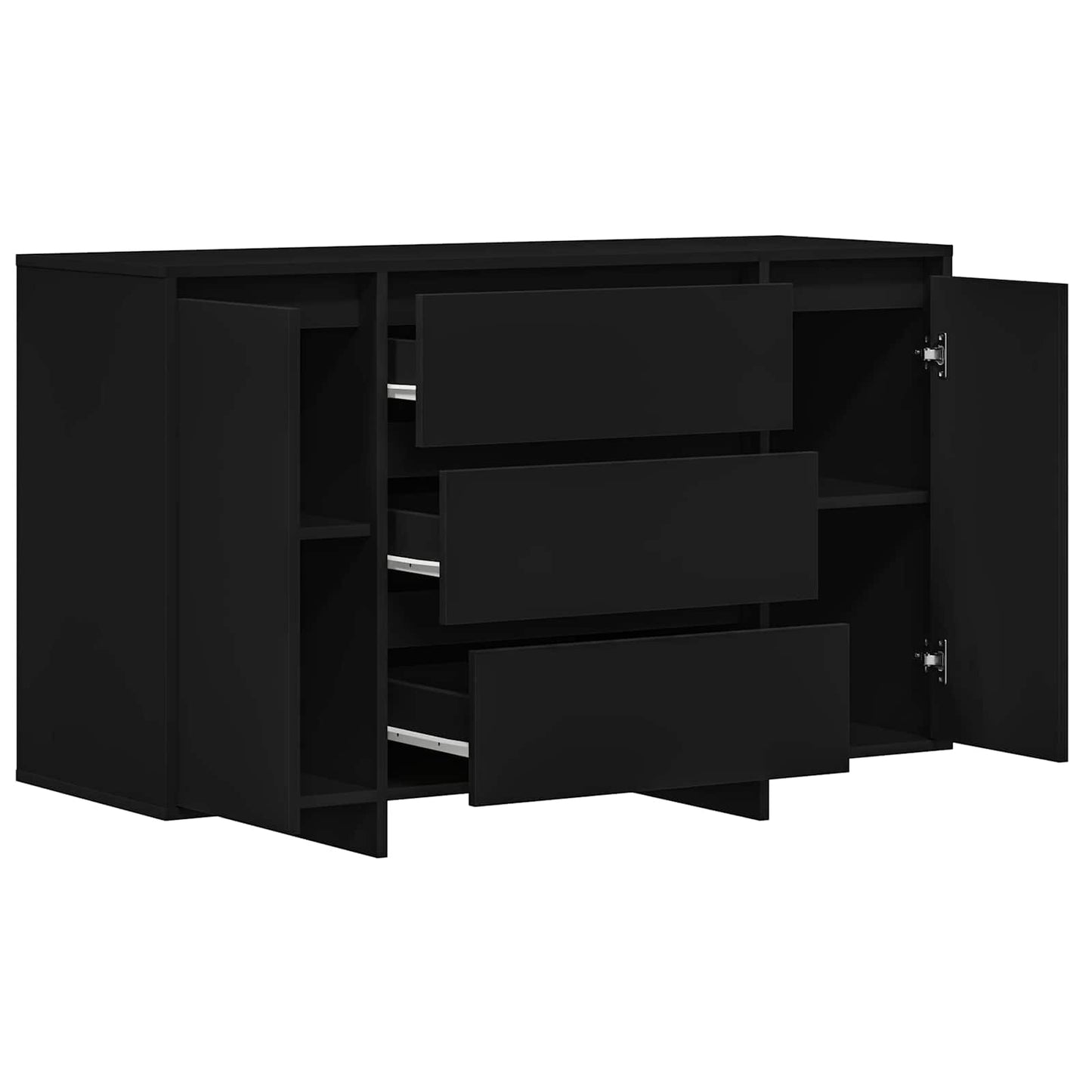 Sideboard Sort 120 x 41 x 75 cm Konstrueret træ
