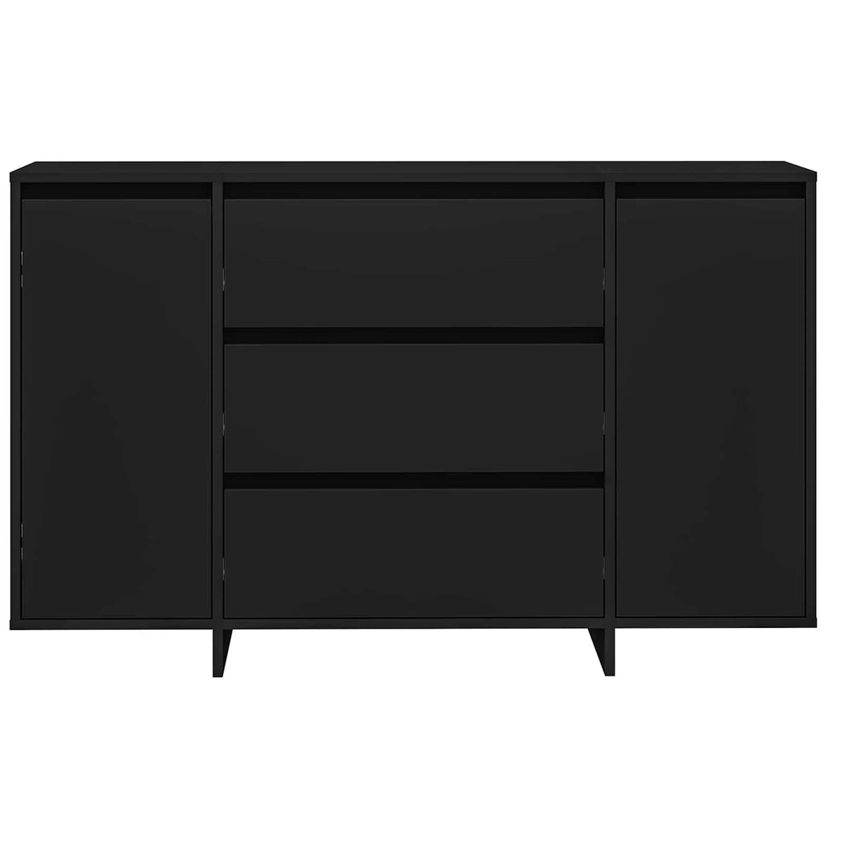 Sideboard Sort 120 x 41 x 75 cm Konstrueret træ