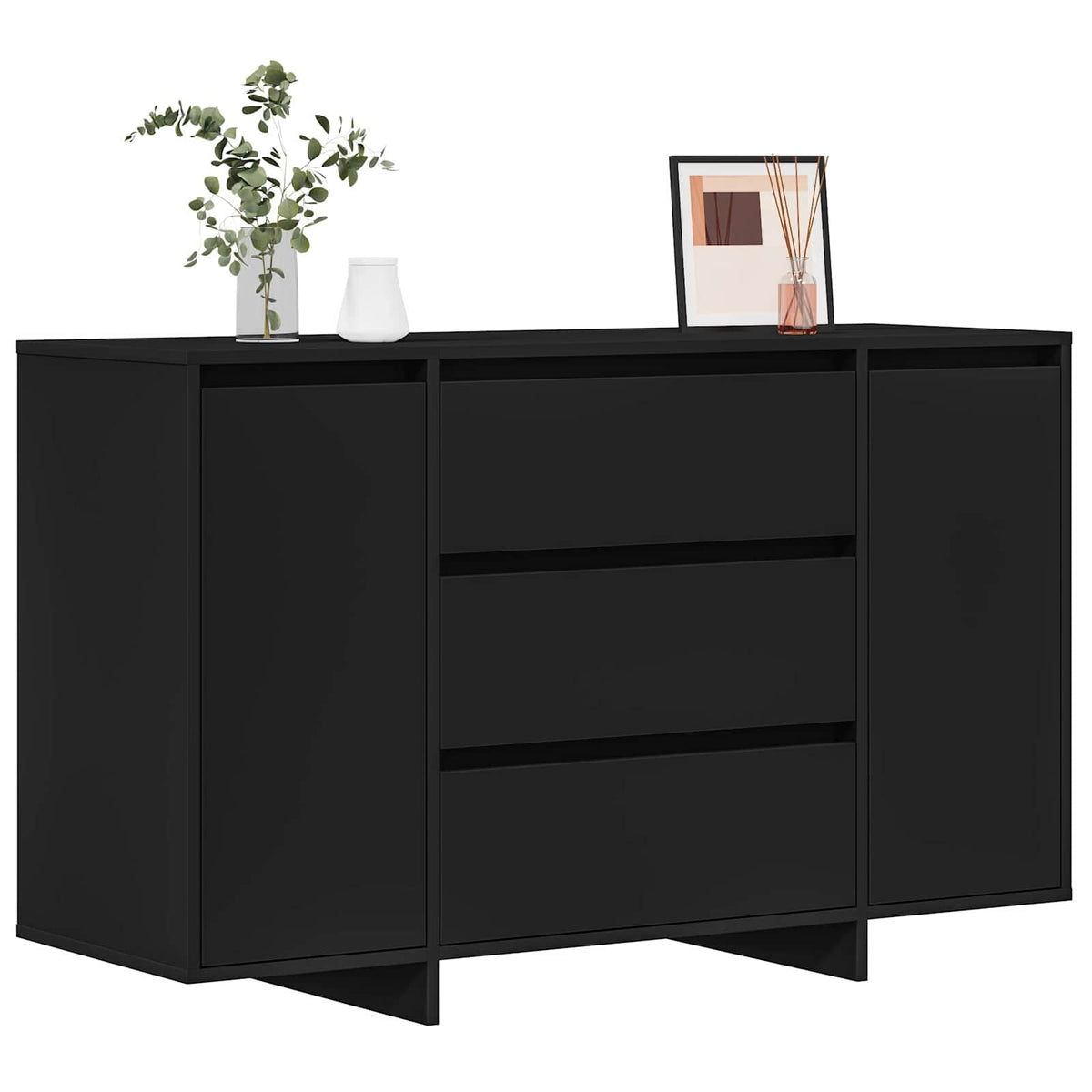 Sideboard Sort 120 x 41 x 75 cm Konstrueret træ