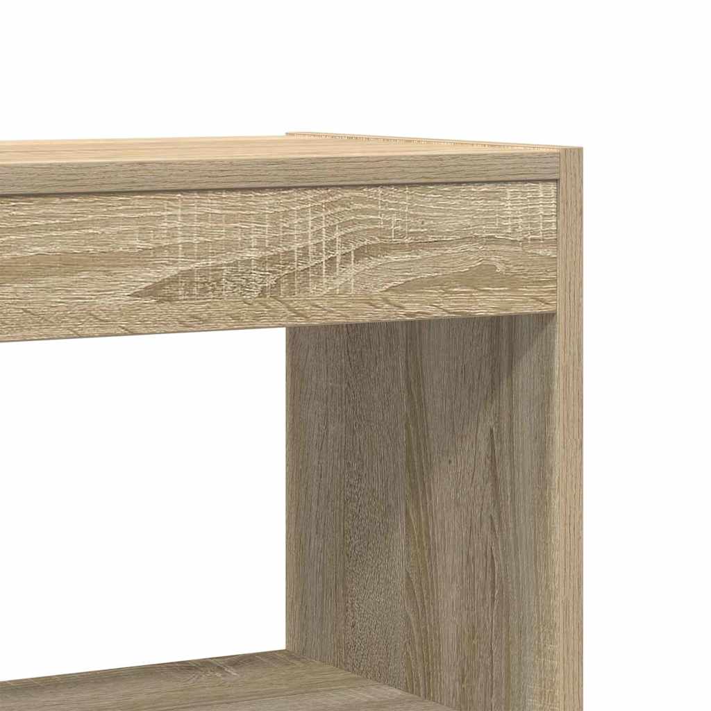 Bogskab 6 niveauer 100 x 30 x 198 cm Konstrueret træ Sonoma eg