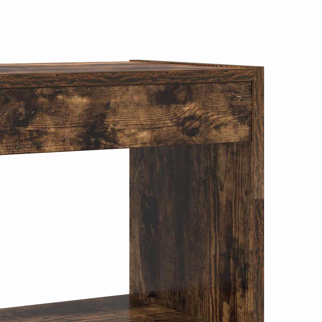 Bogskab 6 niveauer 100 x 30 x 198 cm Konstrueret træ Røget eg