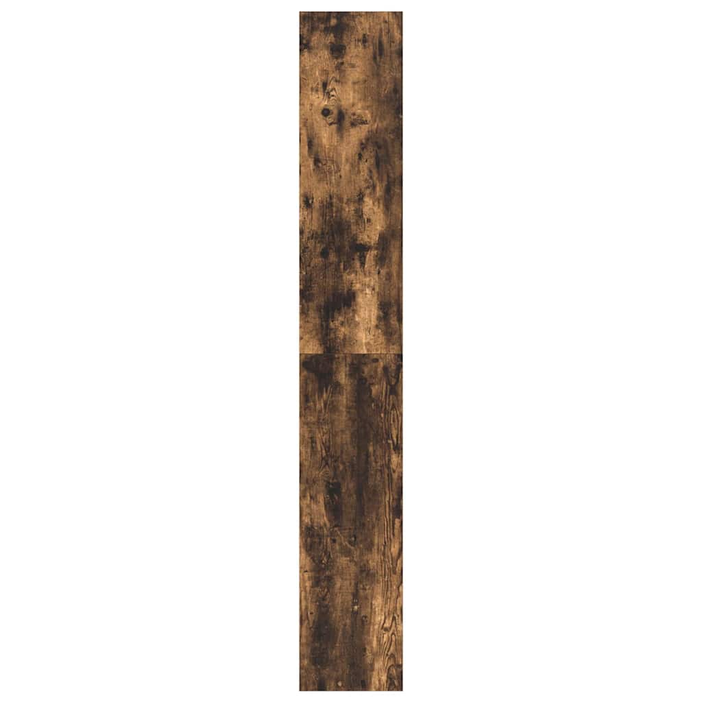 Bogskab 6 niveauer 100 x 30 x 198 cm Konstrueret træ Røget eg