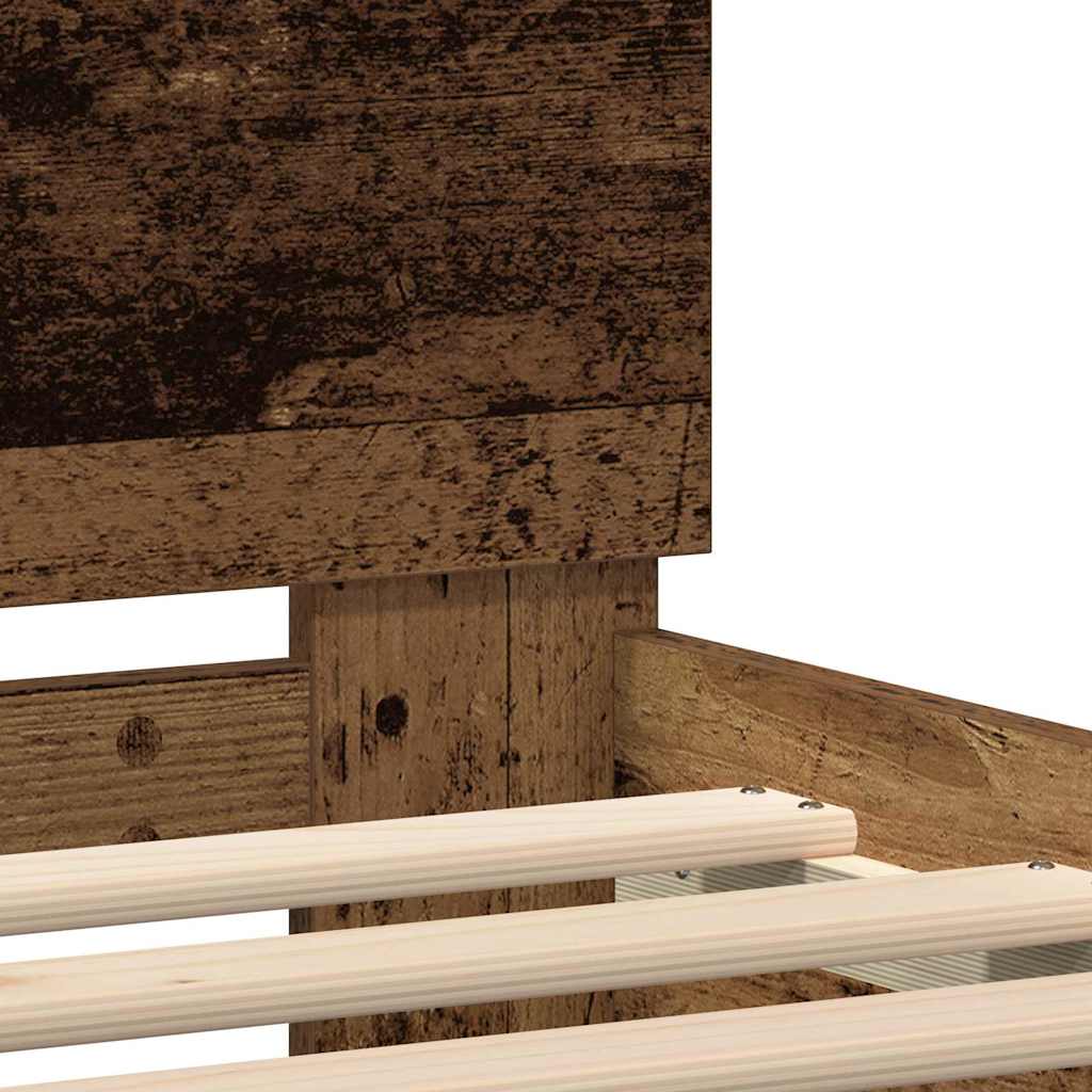 Sengestel Gammelt træ 200 x 200 cm Konstrueret træ