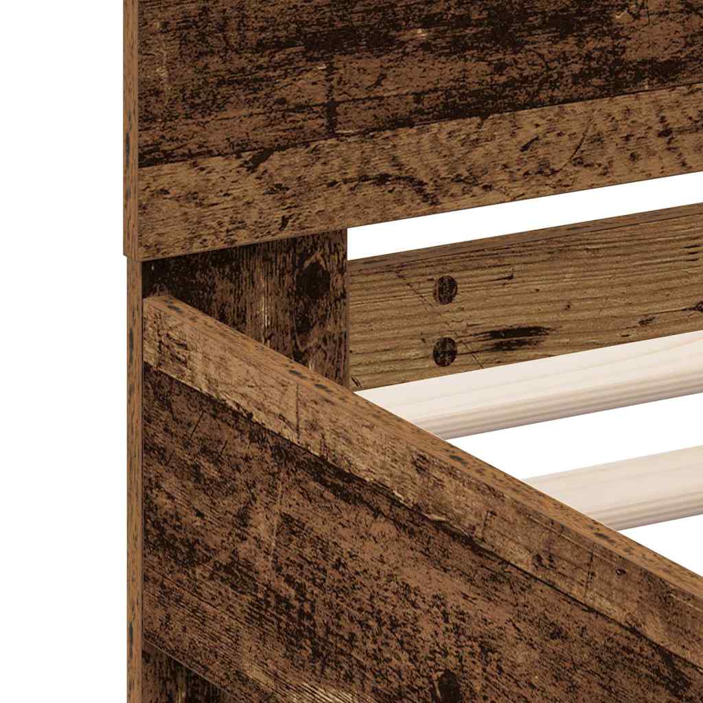 Sengestel Gammelt træ 120 x 200 cm Konstrueret træ