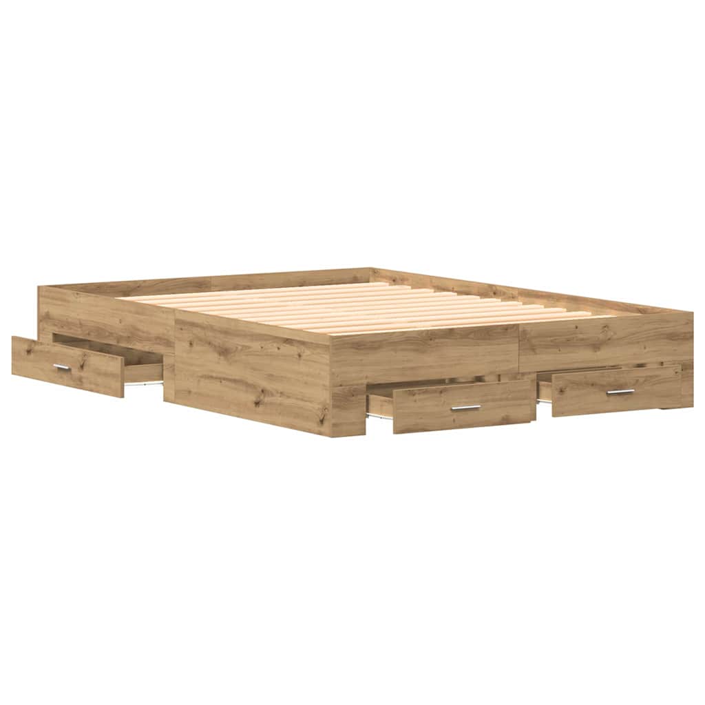 Sengestel Artisan Egetræ 140 x 190 cm Konstrueret træ