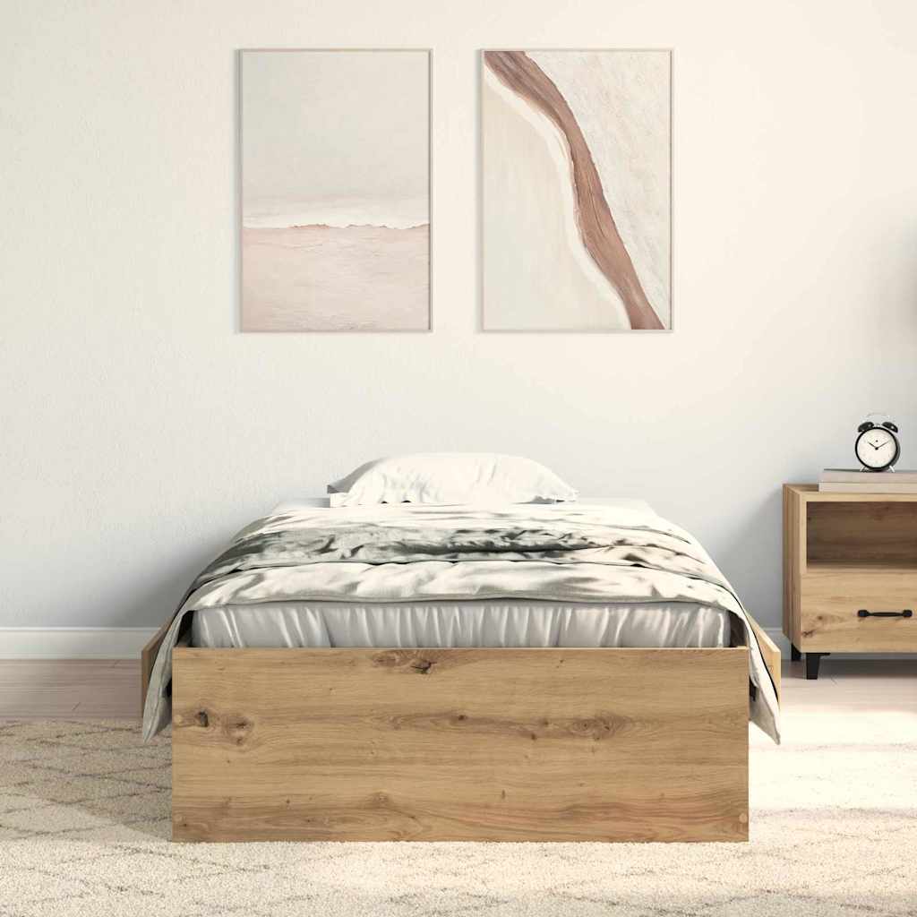 Sengestel Artisan Egetræ 100 x 200 cm Konstrueret træ