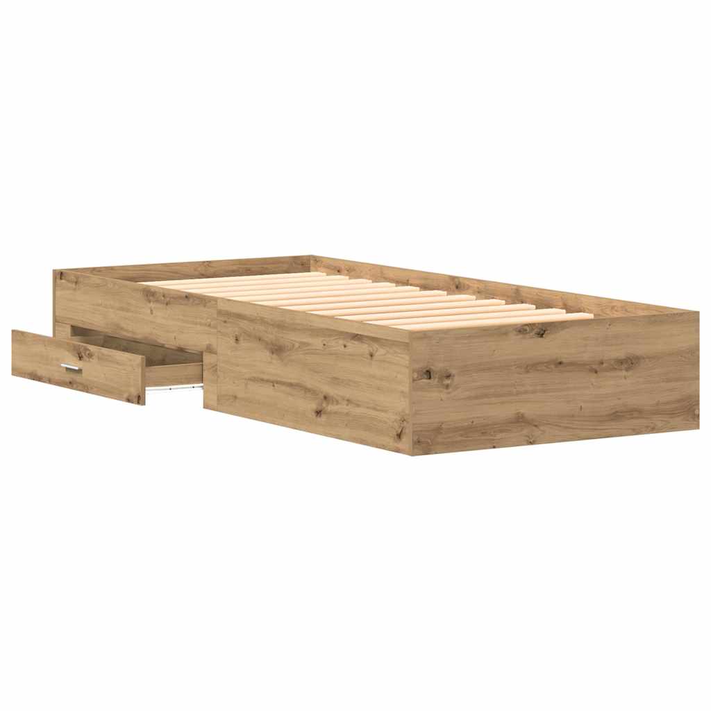Sengestel Artisan Egetræ 100 x 200 cm Konstrueret træ