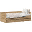Daybed med skuffe Artisan Egetræ 90 x 200 cm Konstrueret træ